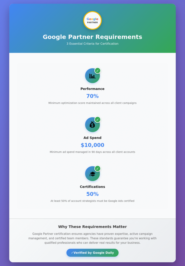 Google Partner Requirements