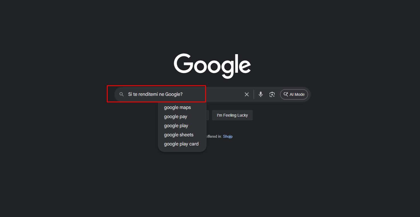 Si te renditemi ne Google