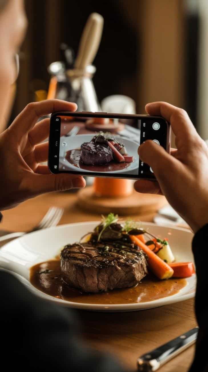 Fotografi ushqimi ne restorant
